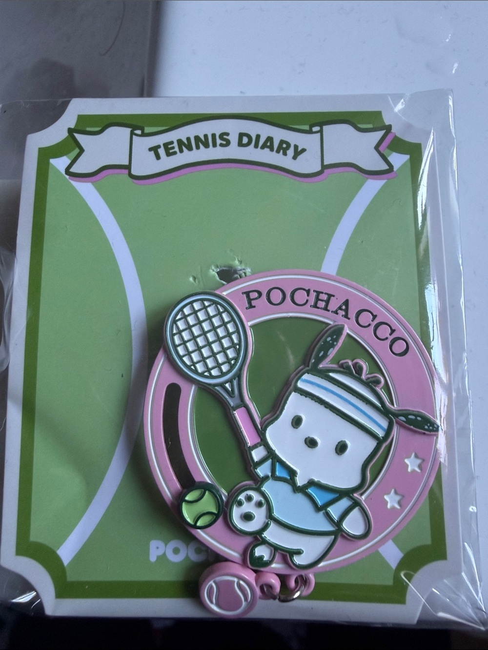 Pink Tennis Diary Enamel Pin - Tennis Theme